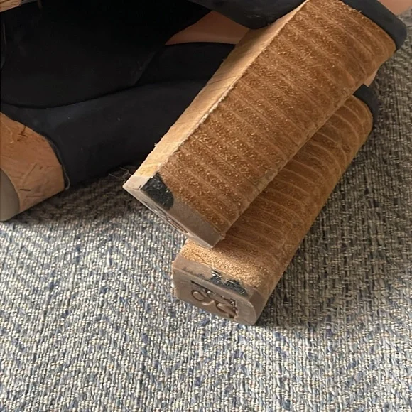 Paul Green Costa Blue Perforated Nubuck Leather Platform Sandals Booties Size: 9 - Picture 10 of 16